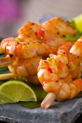 Zitronengras-Garnelen-Spieße Zitronengras-Garnelen-Spieße
