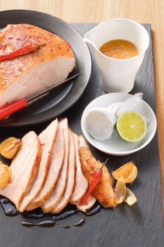 Putenbraten mit Chili-Honig-Glasur Putenbraten mit Chili-Honig-Glasur