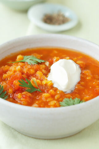 Rote Linsen-Tomaten-Suppe Rote Linsen-Tomaten-Suppe