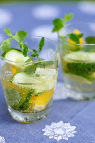 Erfrischende Gurken-Zitrus-Bowle Erfrischende Gurken-Zitrus-Bowle