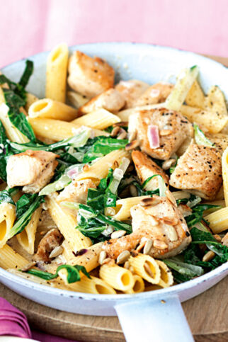 Hähnchenpfanne mit Mangold Hähnchenpfanne mit Mangold