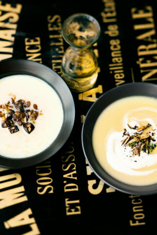 Kartoffelschaumsuppe mit Shiitake Kartoffelschaumsuppe mit Shiitake