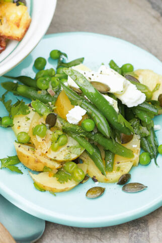 Grüner Kartoffelsalat mit Schafskäse Grüner Kartoffelsalat mit Schafskäse