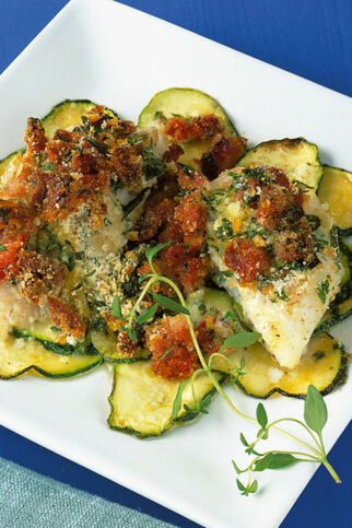 Rotbarsch mit Thymian-Tomaten-Kruste