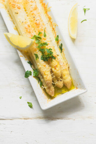 Gratinierter weißer Spargel Gratinierter weißer Spargel