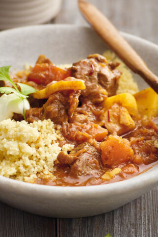 Lammtopf mit Kürbis und Quitten
