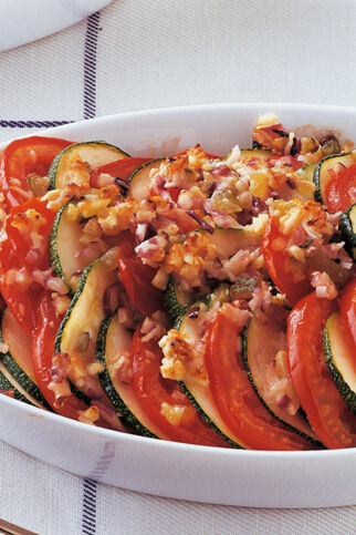 Gratin mit Zucchini und Tomaten Gratin mit Zucchini und Tomaten