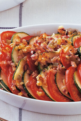 Gratin mit Zucchini und Tomaten