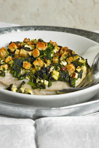 Seelachs mit Spinatkruste Seelachs mit Spinatkruste