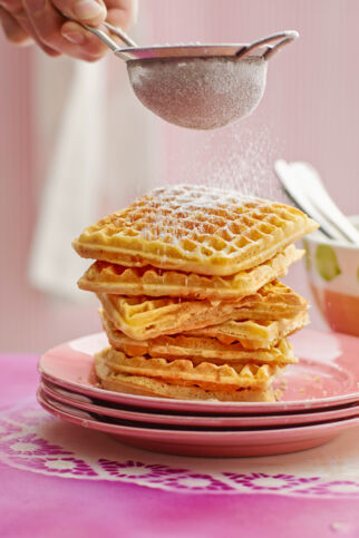 Marzipanwaffeln mit Banane Marzipanwaffeln mit Banane