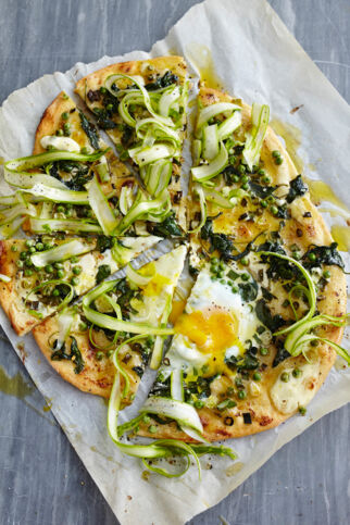 Grüne Veggie-Pizza-Primavera