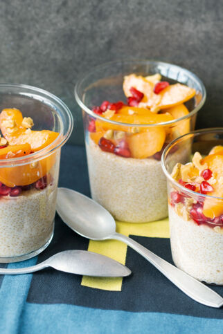 Amaranthpudding mit Obstsalat Amaranthpudding mit Obstsalat