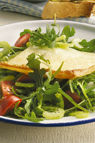 Rucolasalat mit gegrilltem Pecorino