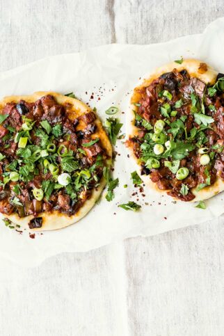 Auberginen-Pizza türkische Art