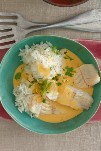 Ingwerfisch mit Erdnusssauce