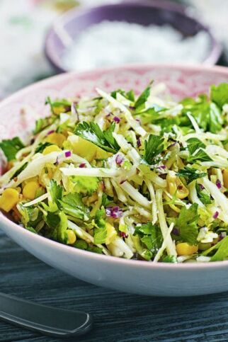 Süß-scharfes Weißkohl-Mais-Relish Süß-scharfes Weißkohl-Mais-Relish