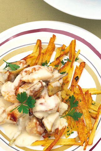 Putengeschnetzeltes mit Artischocken Putengeschnetzeltes mit Artischocken