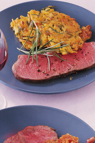 Roastbeef mit Rosmarin-Rösti Roastbeef mit Rosmarin-Rösti