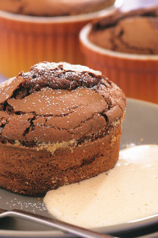 Kleine Schokokuchen mit Zabaione