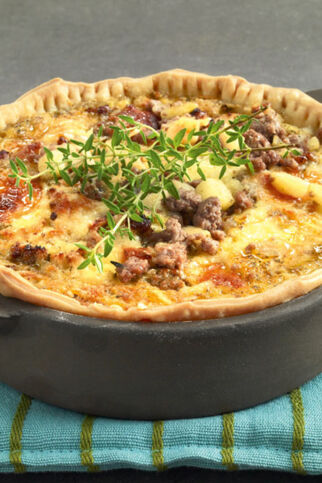 Apfel-Hackfleisch-Quiche Apfel-Hackfleisch-Quiche