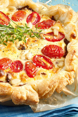 Tomaten-Tarte mit Ziegenkäse Tomaten-Tarte mit Ziegenkäse