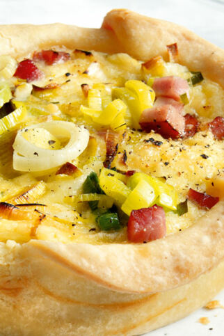 Lauch-Tarte mit Schinken Lauch-Tarte mit Schinken