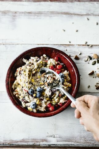 Overnight Oats mit Beeren Overnight Oats mit Beeren