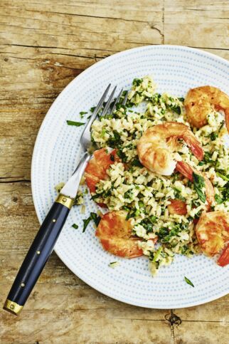 Kräuterreis mit Garnelen Kräuterreis mit Garnelen