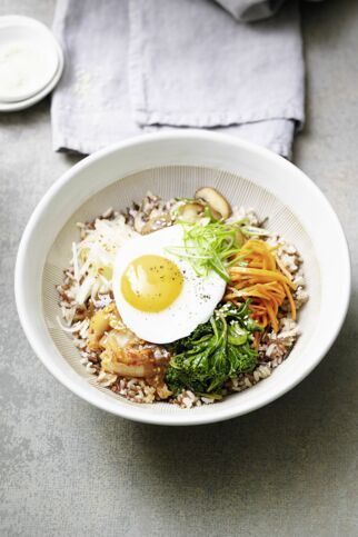 Bibimbap koreanische Reis-bowl Bibimbap koreanische Reis-bowl