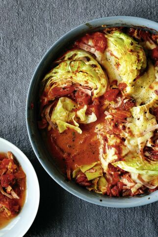 Spitzkohlgratin mit Soft-Aprikosen Spitzkohlgratin mit Soft-Aprikosen