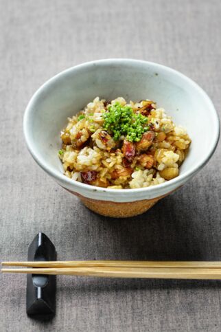 Reis mit Huhn und Schwarzwurzeln Reis mit Huhn und Schwarzwurzeln