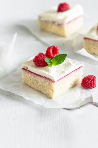 Himbeer-Vanille-Kuchen vom Blech