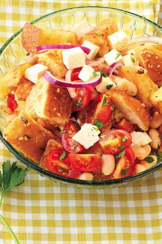 Brotsalat mit Bohnen Brotsalat mit Bohnen