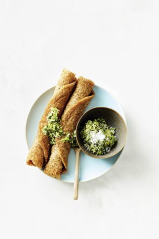 Pfannkuchen mit Kokos-Dip Pfannkuchen mit Kokos-Dip