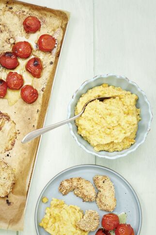 Chicken-Nuggets mit Sonnenpolenta Chicken-Nuggets mit Sonnenpolenta