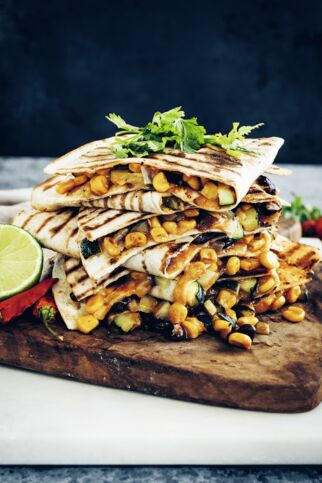 Quesadilla  mit Zucchini und Mais