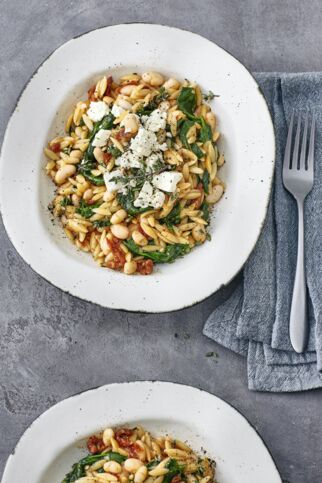 Kritharaki-Feta-Topf-Spinat Kritharaki-Feta-Topf-Spinat