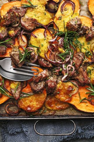 Süßkartoffeln mit Lamm