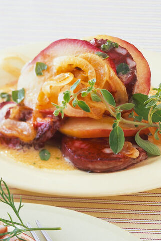 Gebratener Blutwurstsalat Gebratener Blutwurstsalat