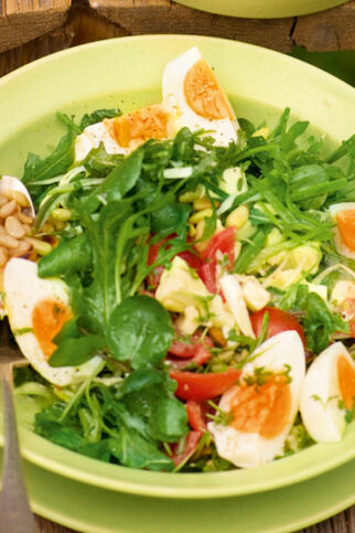 Brunnenkresse-Rucola-Salat