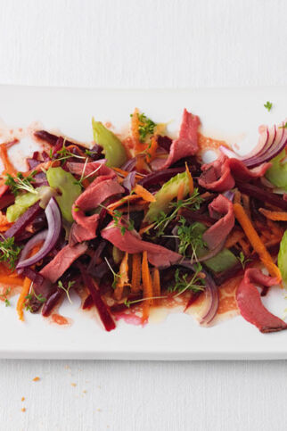 Rote-Bete-Salat mit Roastbeef