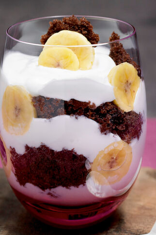 Bananentrifle im Glas Bananentrifle im Glas