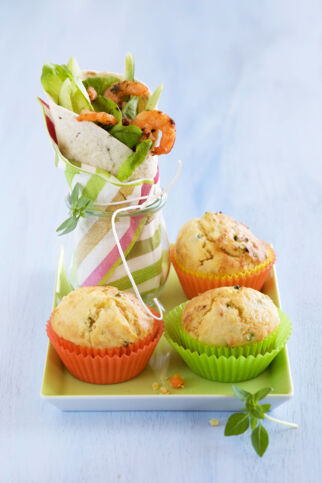 Wraps mit Pestogarnelen