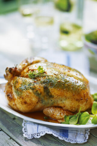 Knuspriges Kräuterhuhn aus dem Ofen Knuspriges Kräuterhuhn aus dem Ofen
