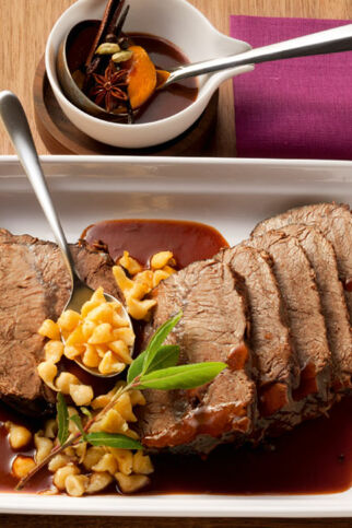 Glühweinsauce zu Rinderschmorbraten