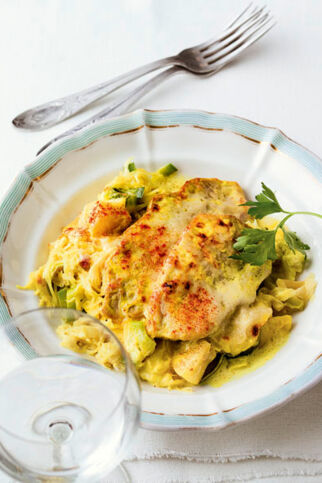 Schnitzeltopf mit Sauerkraut