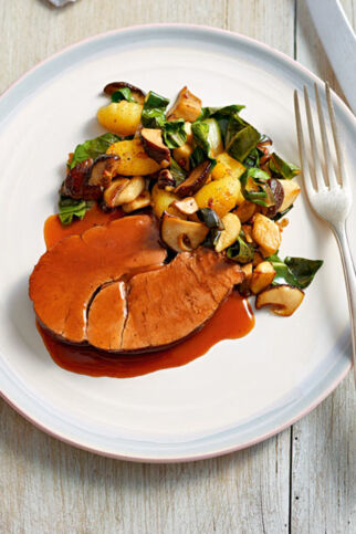 Rehkeule mit Steinpilz-Gnocchi