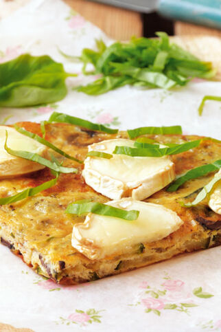 Zucchini-Frittata mit Ziegenkäse Zucchini-Frittata mit Ziegenkäse