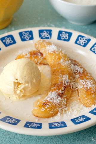 Gebackene Banane mit Honig Gebackene Banane mit Honig