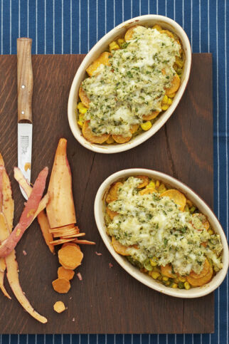 Süßkartoffel-Mais-Auflauf Süßkartoffel-Mais-Auflauf